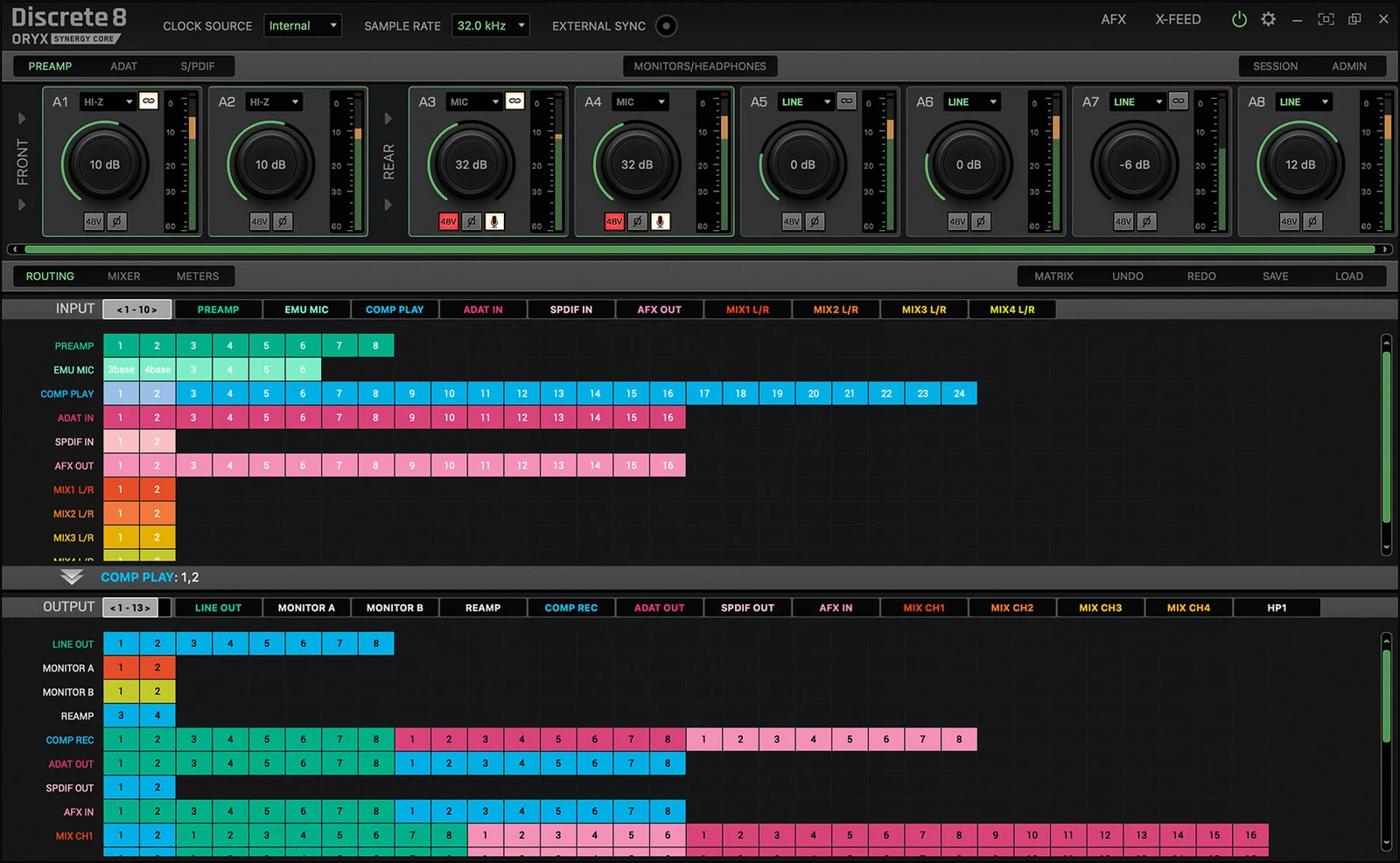 Patch-bay virtual de Discrete 8 Oryx